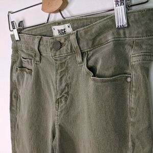 💚PAIGE Never Worn Olive Verdugo Ankle Jeans SZ 28